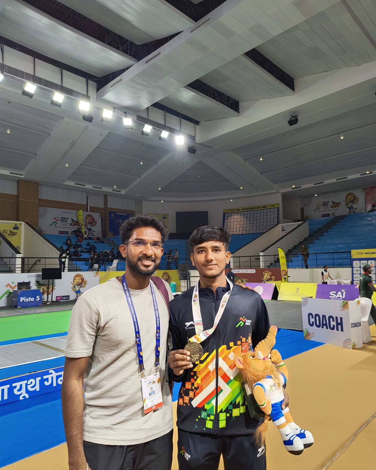 Golden Glory for SAI NCOE Aurangabad: Saiprasad Jangwad Wins Gold in Fencing at Khelo India Youth Games 2025