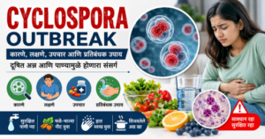 Cyclospora Outbreak in Marathi – दूषित अन्न आणि पाण्यामुळे होणारा संसर्ग, लक्षणे, उपचार आणि प्रतिबंधक उपाय