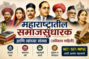 महाराष्ट्रातील समाजसुधारक आणि त्यांच्या संस्था | Maharashtra Social Reformers and Their Organizations in Marathi