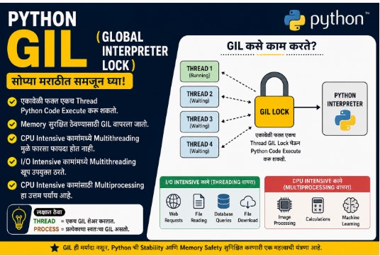 GIL (Global Interpreter Lock) हा CPython Interpreter मधील एक लॉक आहे