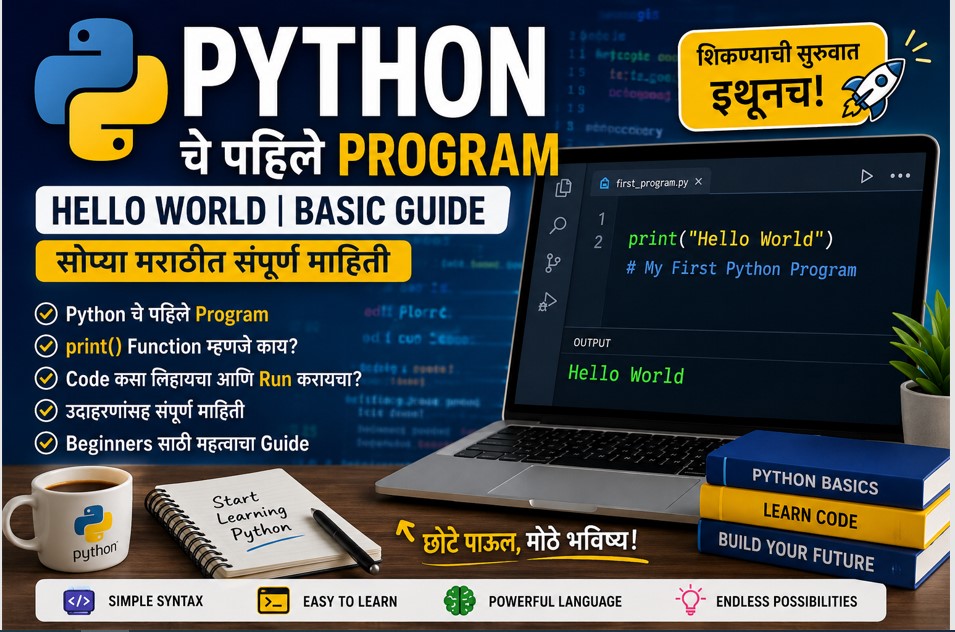 Python चे पहिले Program कोणते आहे